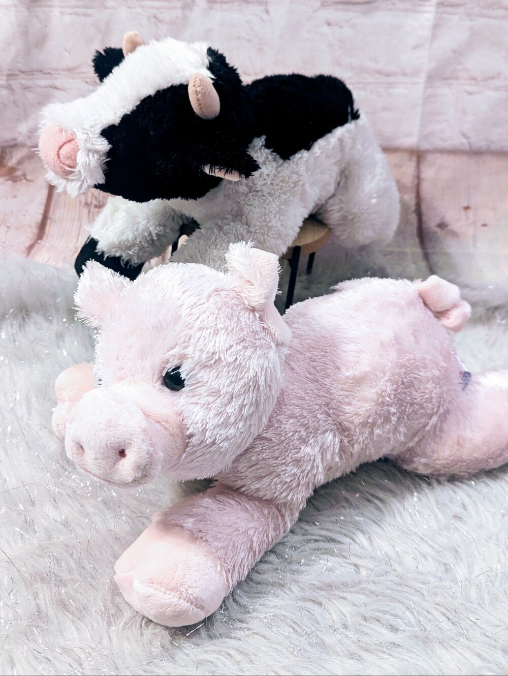 Aurora Flopsie Mae Bell Cow And Piggolo Pig Plush Set